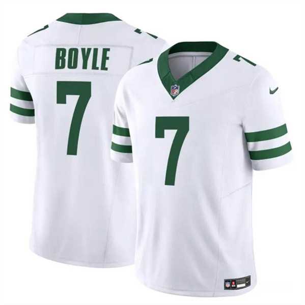 Men & Women & Youth New York Jets #7 Tim Boyle 2023 F.U.S.E. White Throwback Vapor Untouchable Limited Jersey